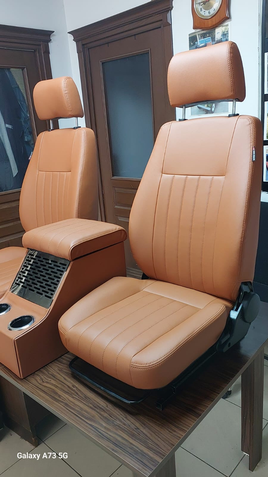 Bespoke Series Landrover Defender Seats x 2 with Marshall Cubby