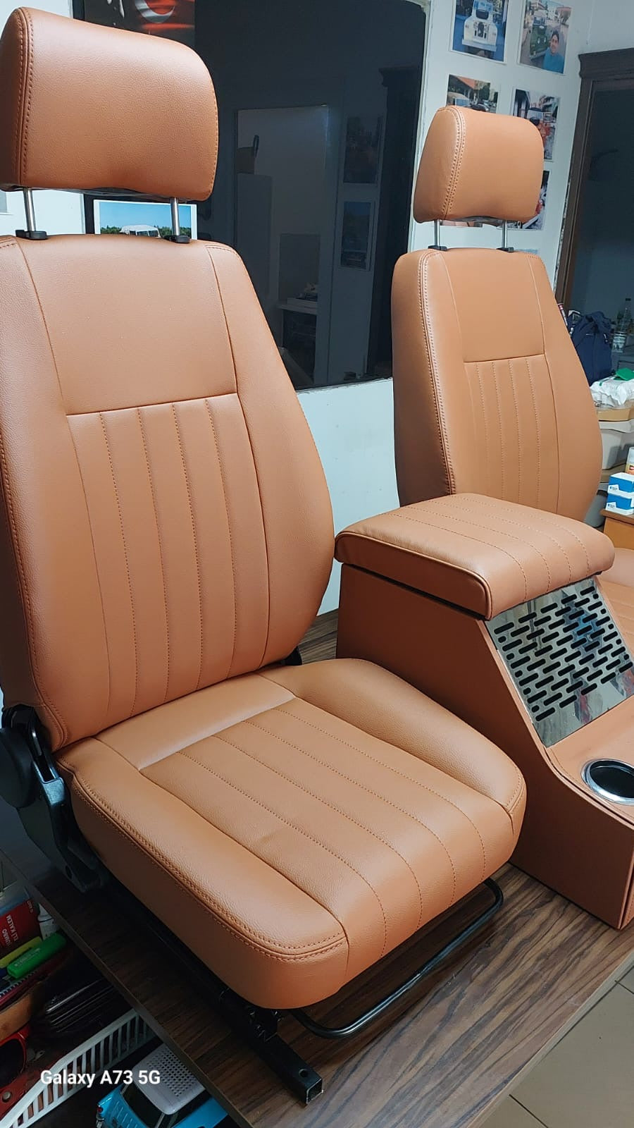 Bespoke Series Landrover Defender Seats x 2 with Marshall Cubby