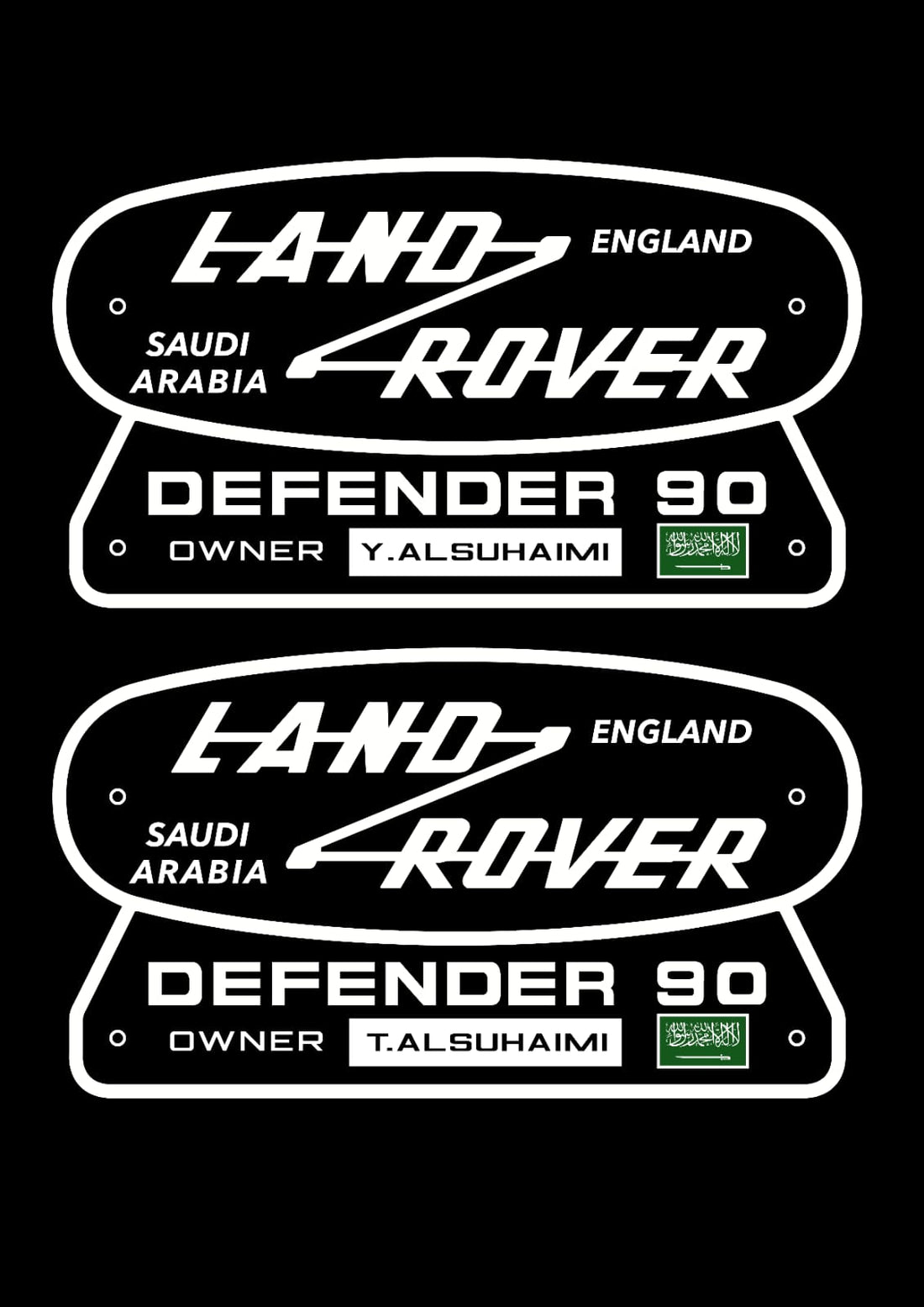 Bespoke Landrover badge order