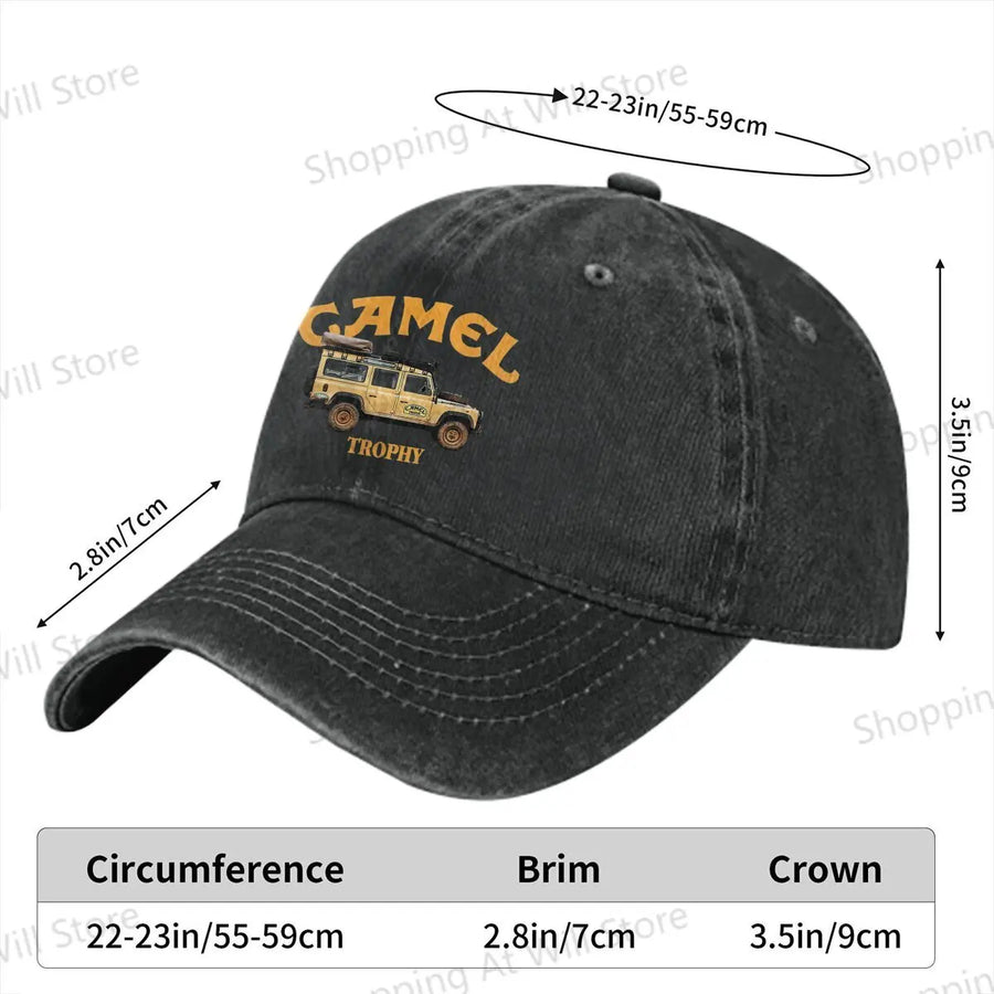 Camel Trophy Baseball Cap Men Women Sun visor  Washed Baseball Caps