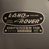 Bespoke Landrover Badges custom designs