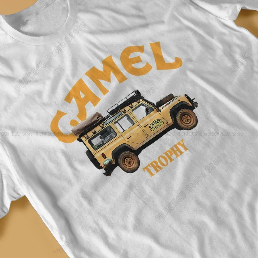 Camel Trophy Creative Tshirt For Men Fashion Round Neck Polyester T Shirt Personalize Gift Clothes Outdoorwear