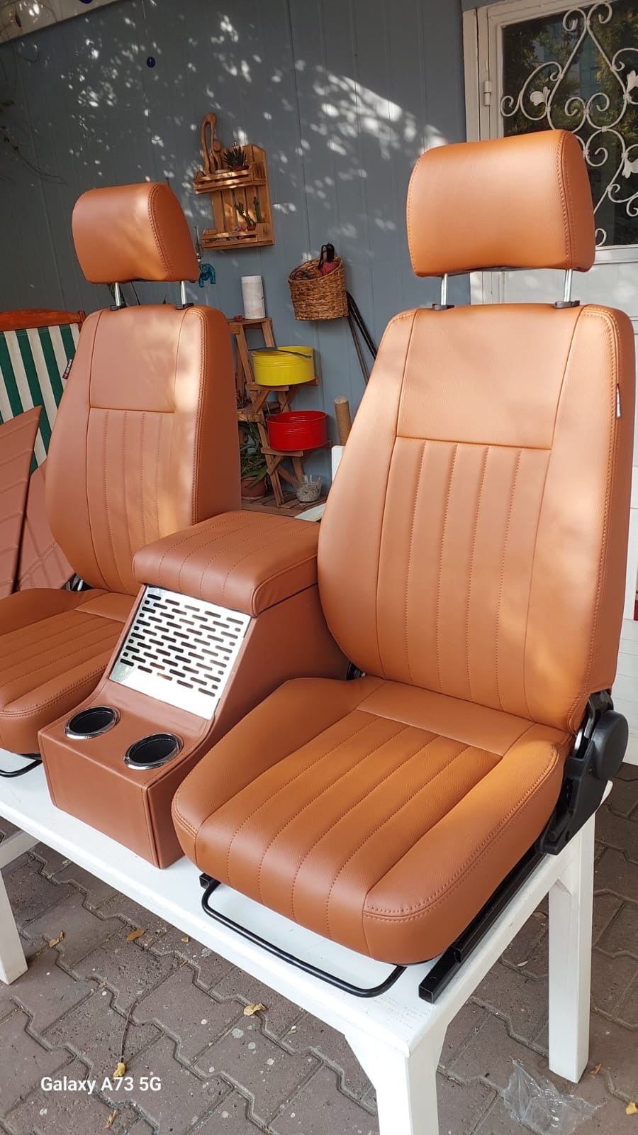 Bespoke Series Landrover Defender Seats x 2 with Marshall Cubby