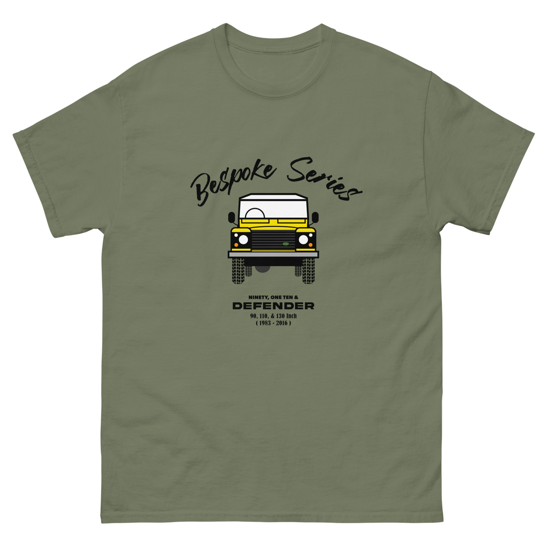 Bespoke Series Defender Mens T shirt - Yellow