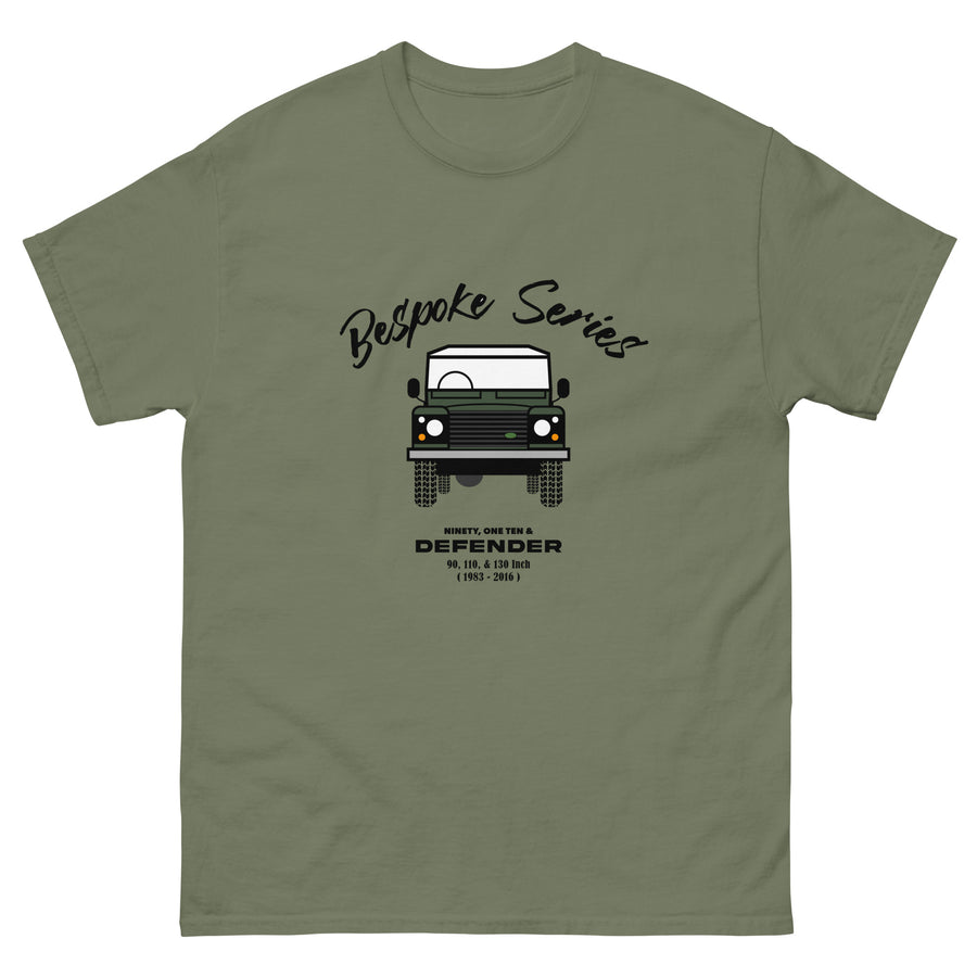 BESPOKE SERIES DEFENDER MENS T SHIRT - DARK GREEN