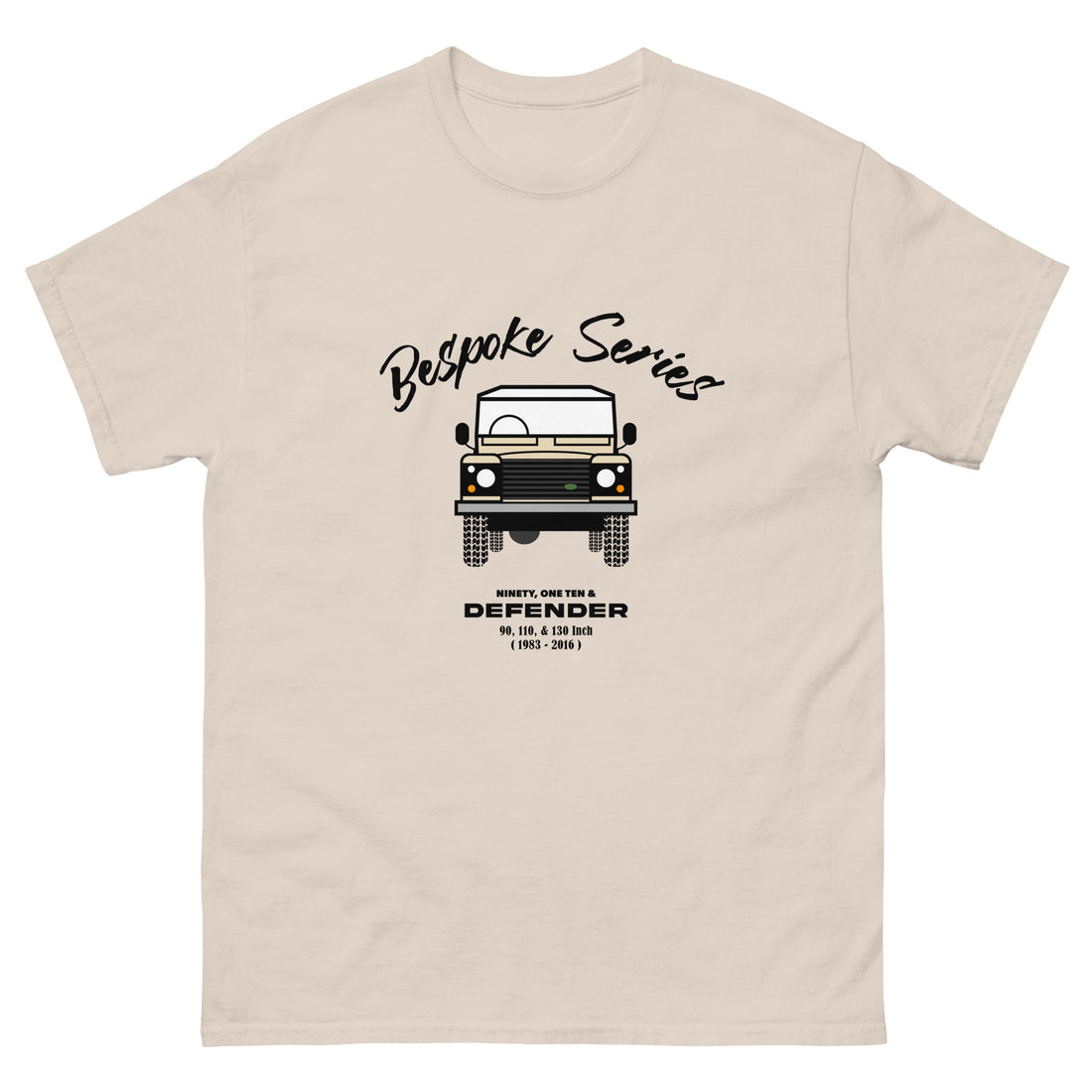 Bespoke Series Defender Mens T shirt - Cream