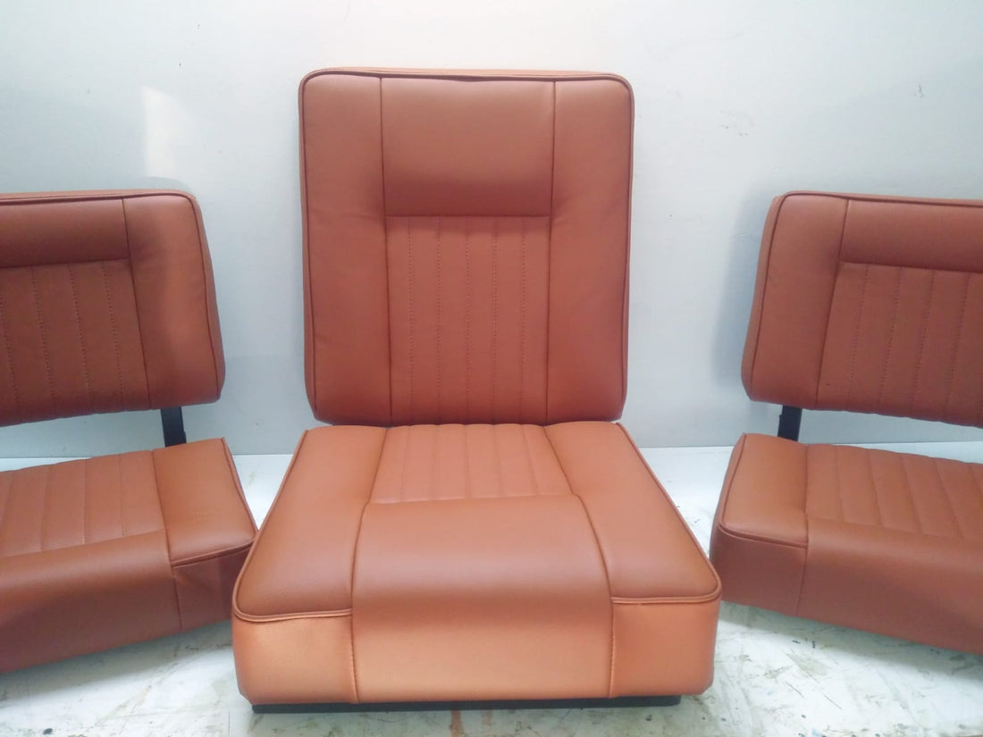 Premium Series 2a & 3 Faux Leather high back stitched rear bench seats inc brackets