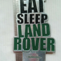 Classic Landrover Series Metal Badge  "Eat, sleep Landover"