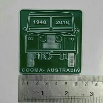 Classic Landrover Series Metal Badge  "Landover Australia"