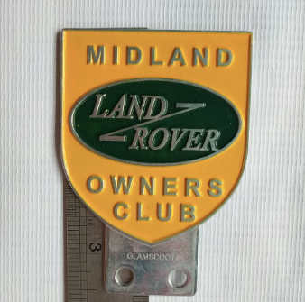 Classic Landrover Series Metal Badge  "Landrover Midland Owners Club"