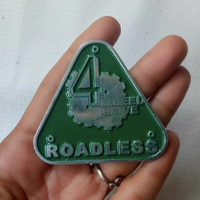 Classic Landrover Series Metal Badge  "Landrover roadless"