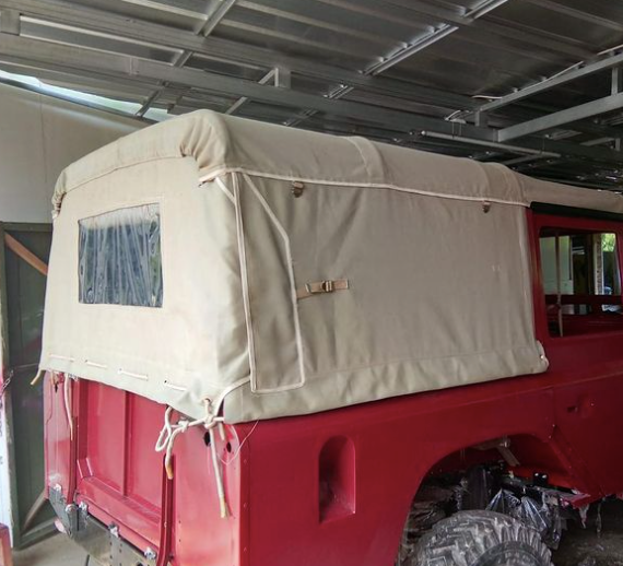 Premium canvas hood for 88 Series Landover